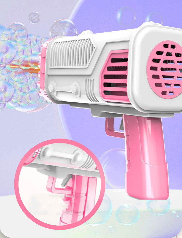 36 Hole Bubble Gun Rocket Launcher Colorful Lights for Children Age Range 2 to 4 Years