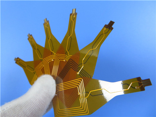 Dual Layer Flexible PCB Built on Polyimide With Immersion Gold and PI Stiffener