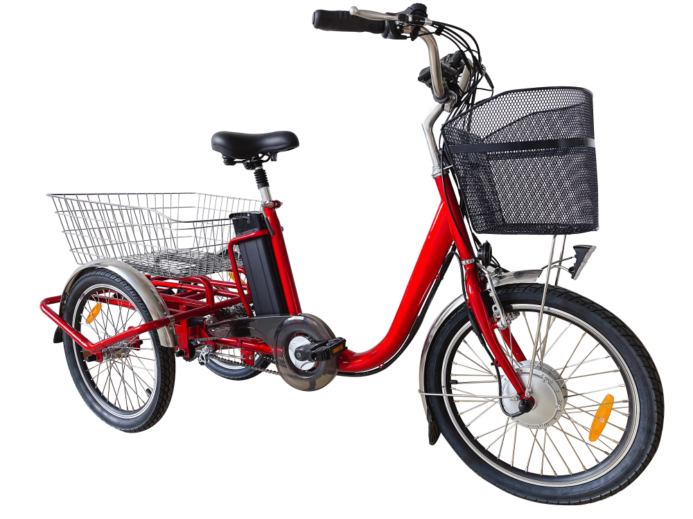 36V 250W Motor 3 Wheel Cargo Bike Tricycle Electric For Adult Derailleur 3 Speed