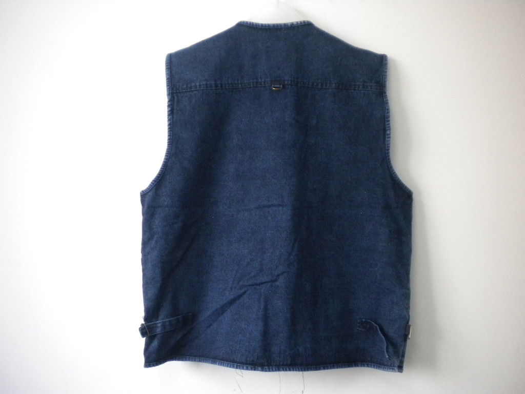 Jeans vest, denim vest, in 100% cotton, S-3XL, denim blue, navy
