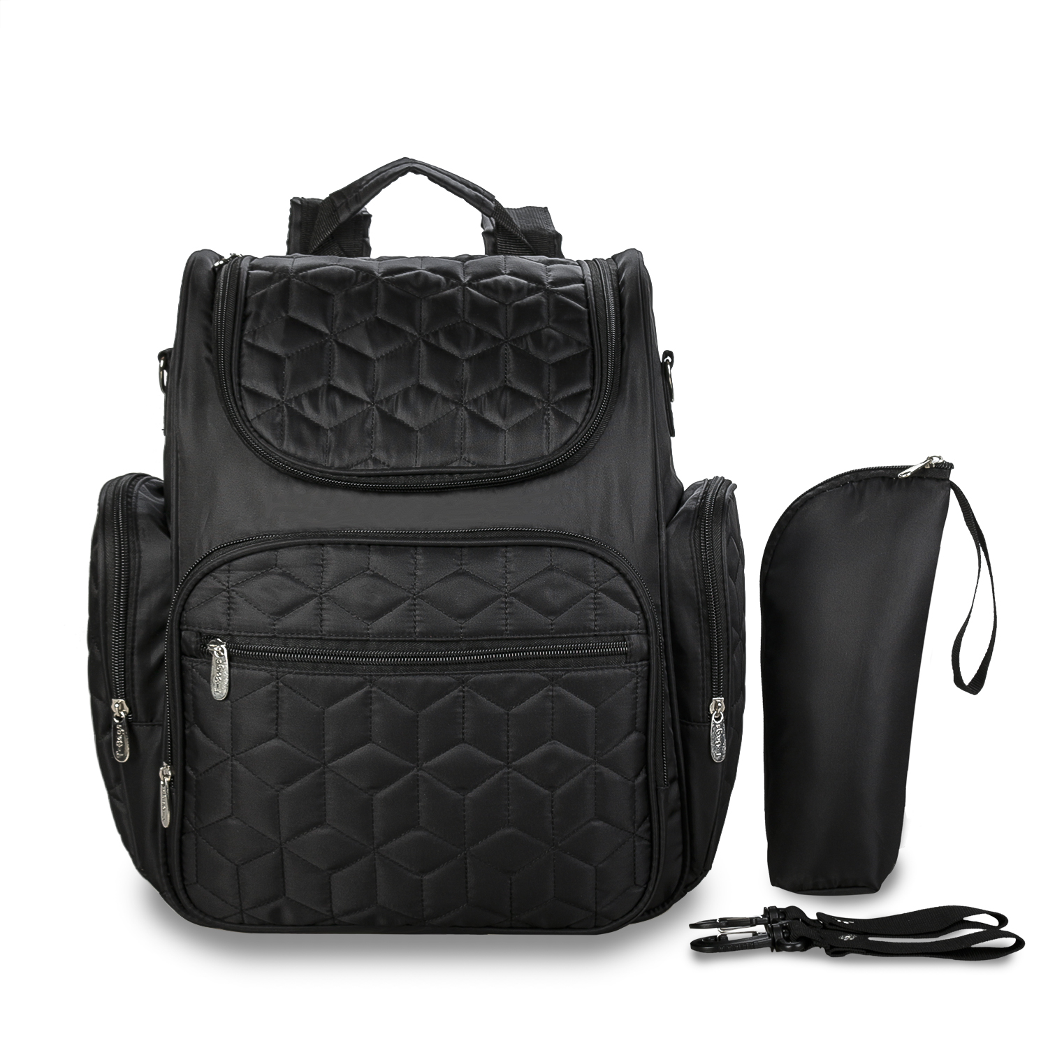 Waterproof Maternity Bag Baby Diaper Bag Large Multifunction Travel Backpack with Bottle Bag stroller strap foe Mom&Dad