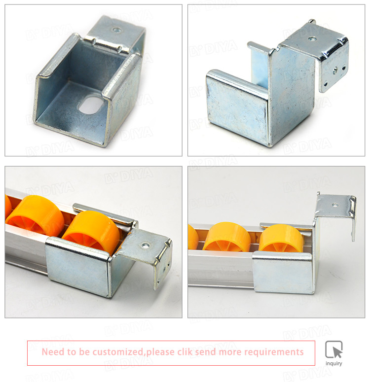 Zin Plating Metal Roller Track Hardware Mounting Bracket For Joint Pipe System