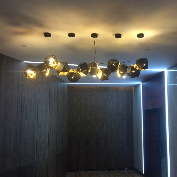 Modern home decor led lights pendant light lamps Riddle Linear Suspension(WH-AP-628)