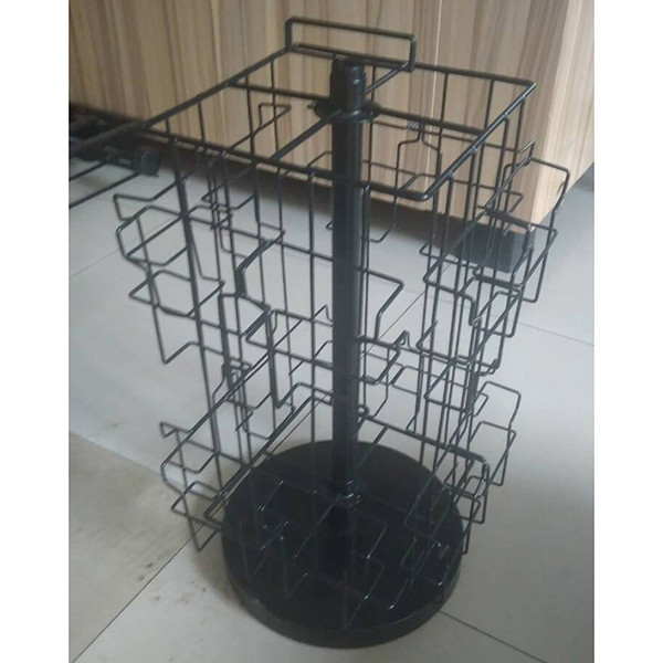 Desktop Height 609mm Width 318mm Rotating Display Rack For Card