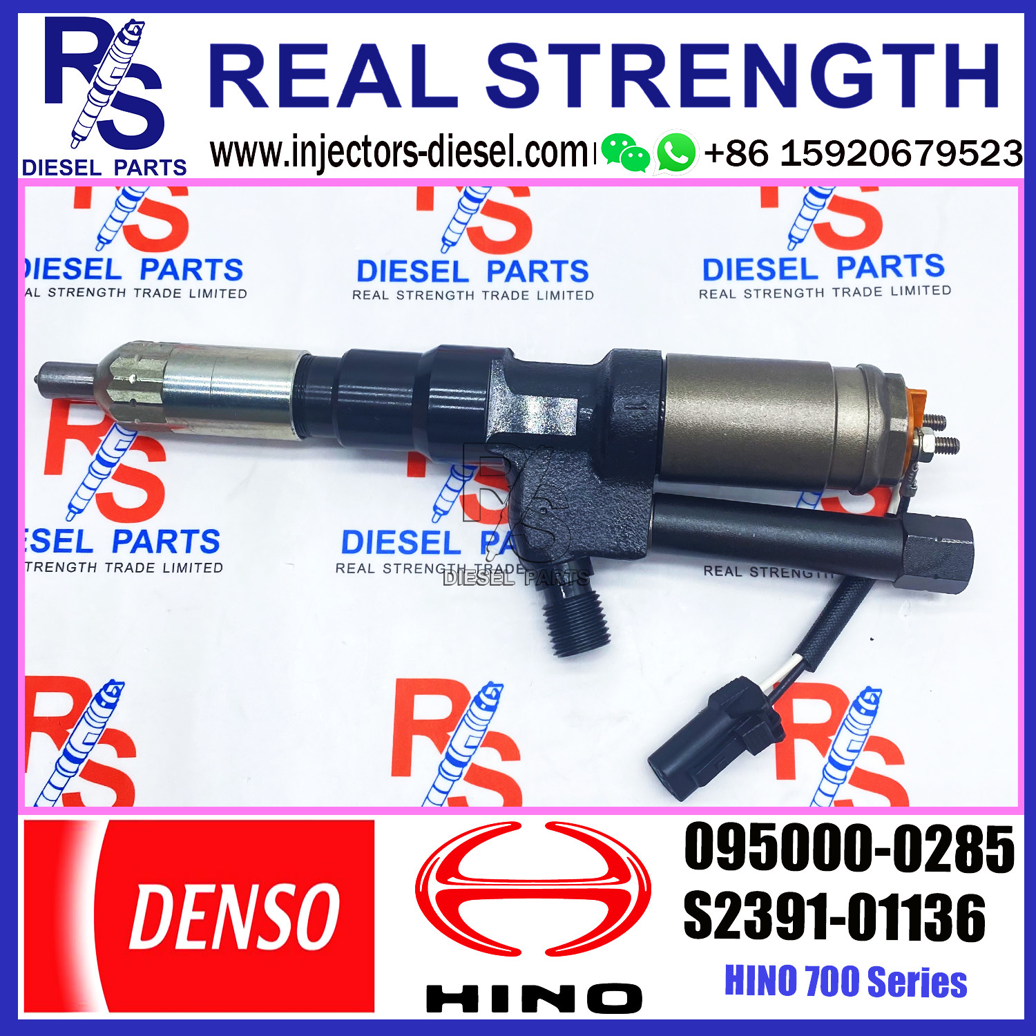 Common Rail Fuel Injector 095000-0284 095000-0285 9709500-028 For Hino F17D 23910-1135 23910-1136 S2391-01136