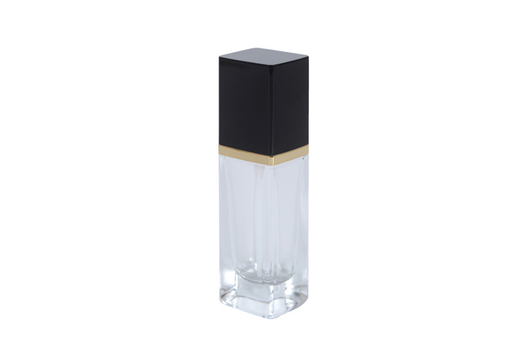 20ml Square Glass Cosmetic Pump Bottle Foundation Primer Makeup Base