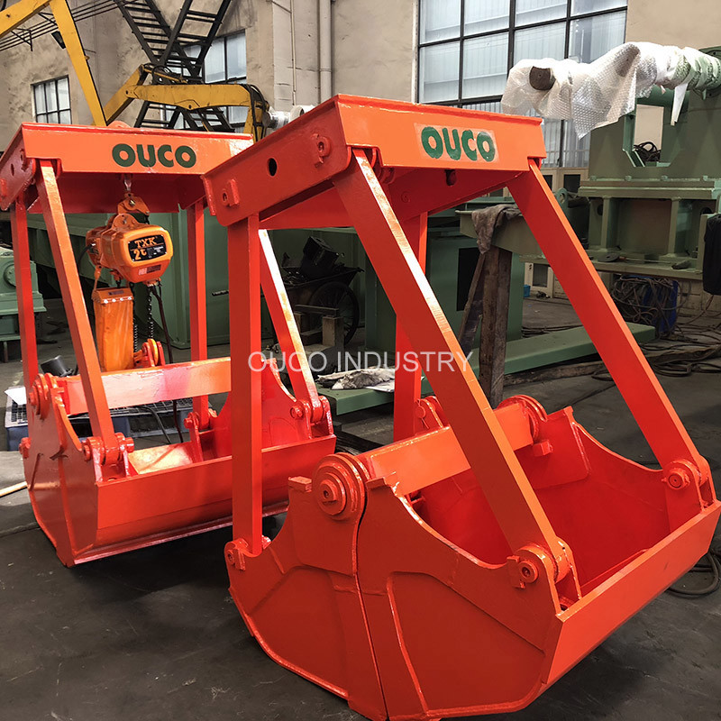 2 Rope 0.5cm Hydraulic Grab Bucket Remote Control Electro Capacity Clamshell Used In mines