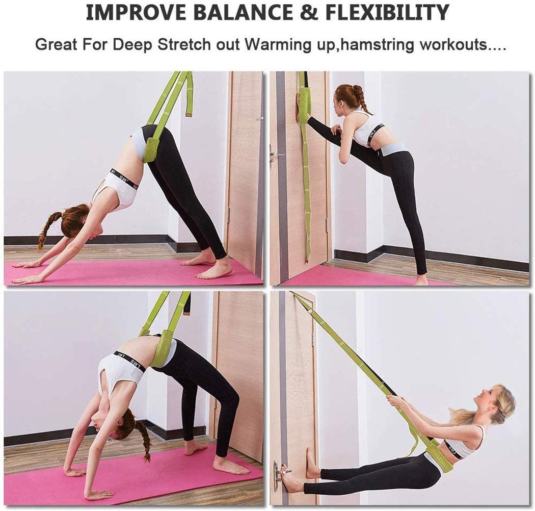 141 Inches Yoga Dance Elastic Stretching Strap Of Yoga Exercise Pulling Strap Resistance Band