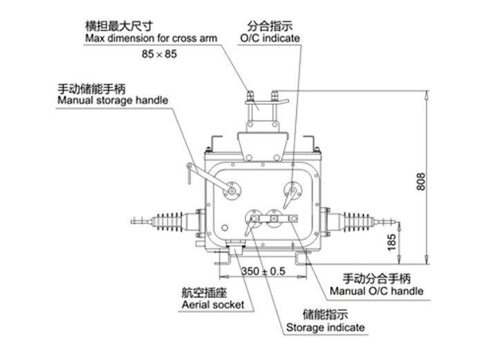 Eco-Friendly Outdoor 11kv 12kv No Sf6 Vacuum Circuit Breaker