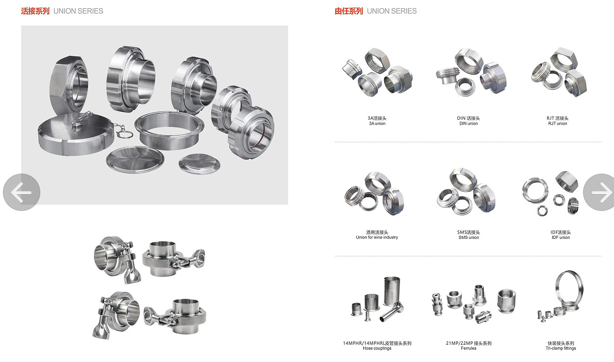 Food Grade Sanitary 304 Stainless Steel Pipe Fittings Feruule Single Pin Clamp