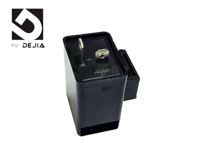 Black Universal Motorcycle Flasher Relay 2 Pin / 3 Pin ABS Plastic Material With Buzzer