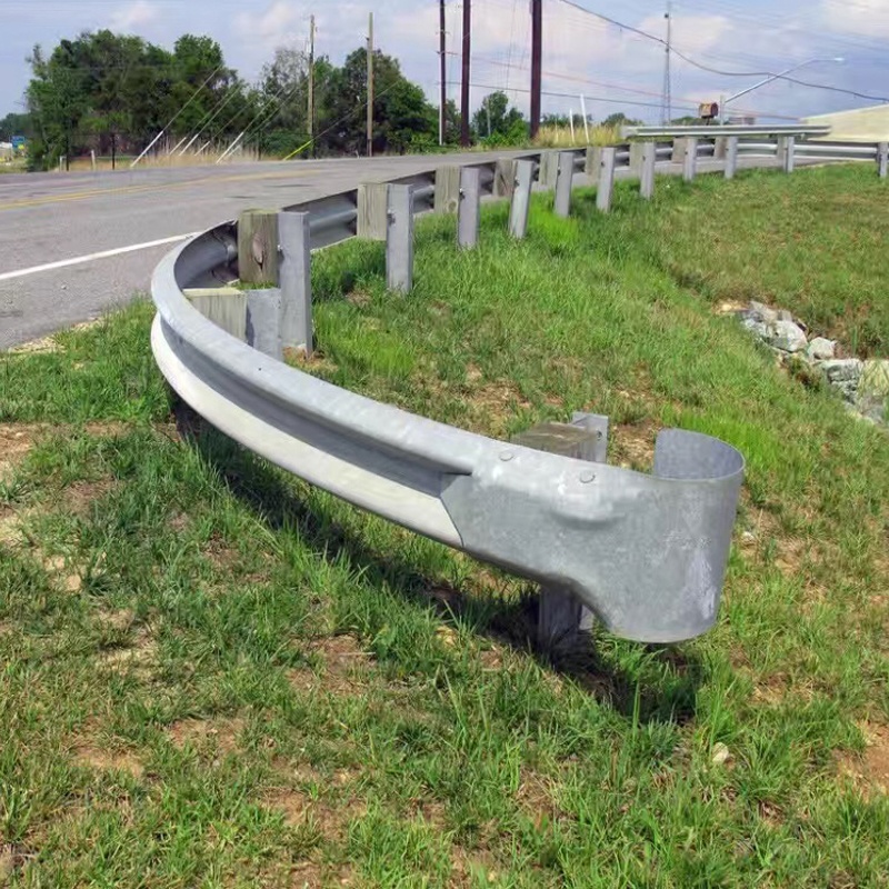 ISO 9001 W Beam Anti Collision Guardrail Galvanized Steel Highway Guardrail