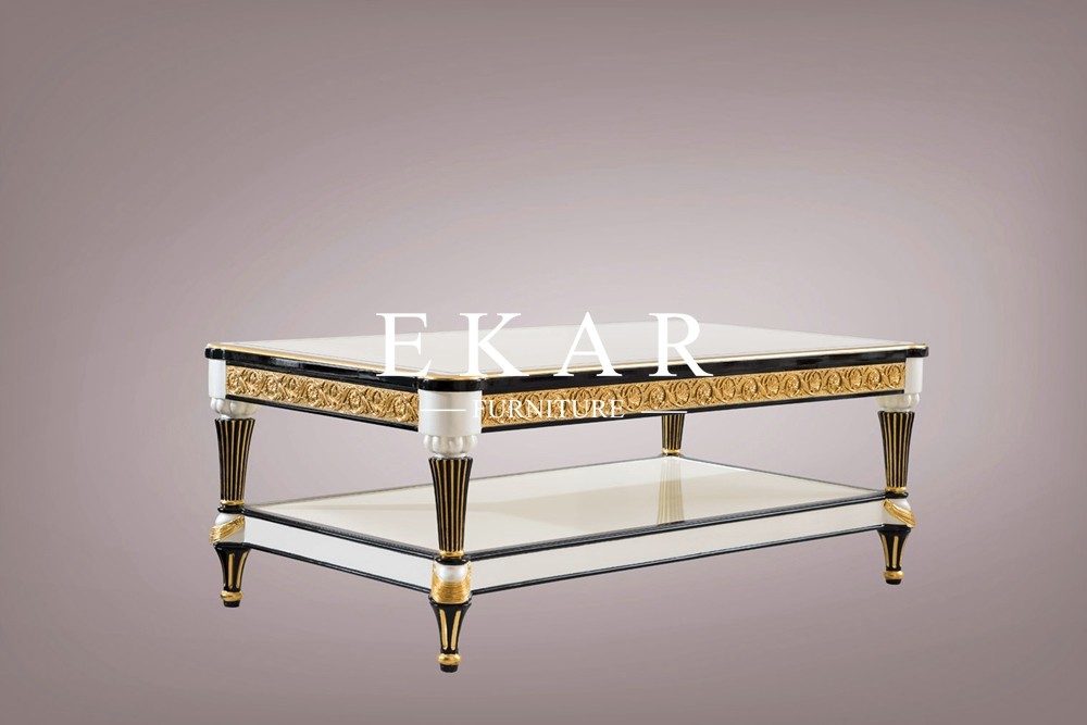 Living Room High Quality French Carved Coffee Table FLN-M-CJ301