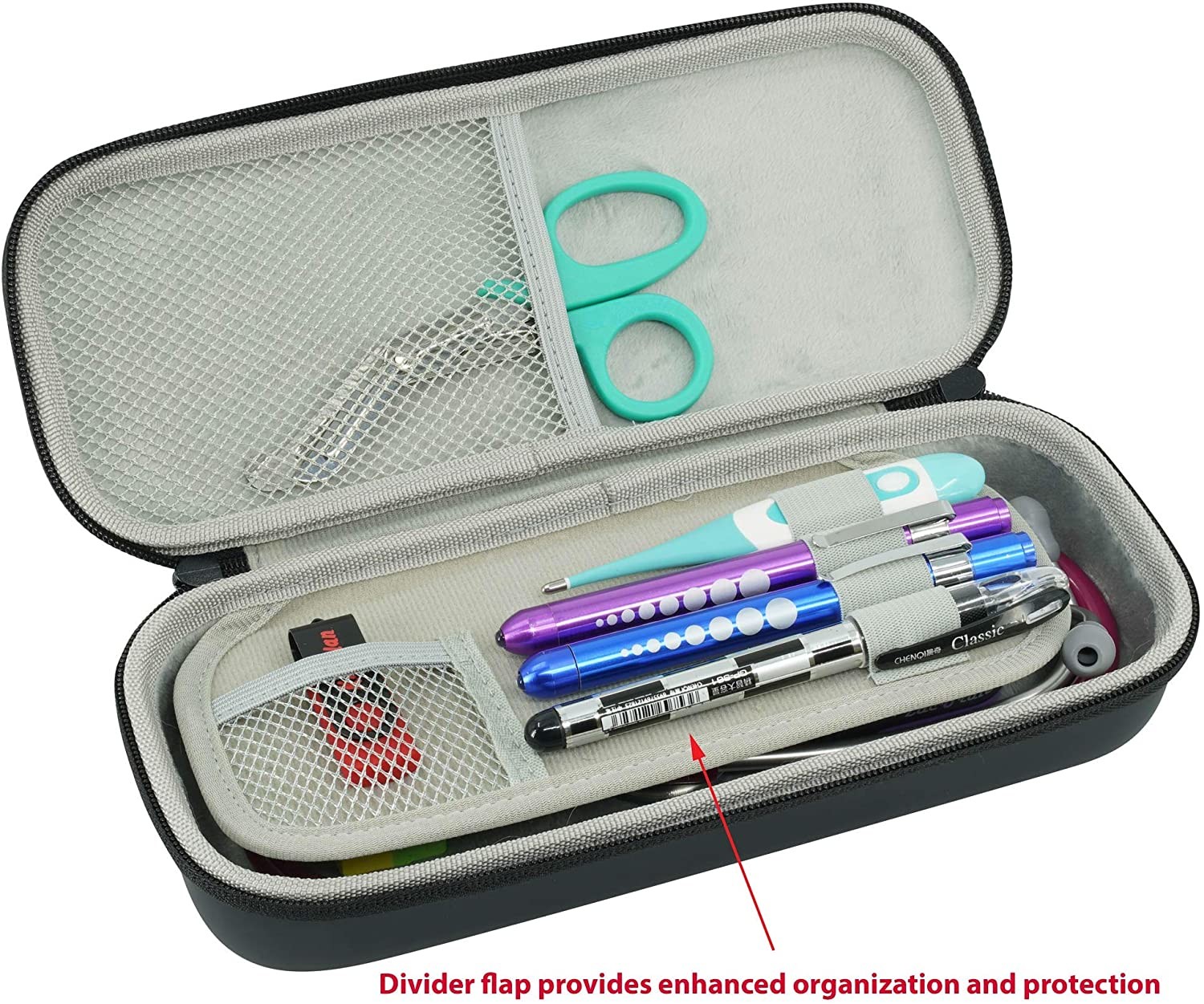 Shockproof Zipper Stethoscope Hard Case 11"x4.2x2.2"