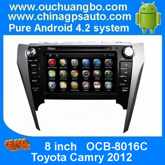 Ouchuangbo Car Stereo DVD Player for Toyota Camry 2012 Android 4.2 Auto GPS Navi USB TV System OCB-8016C