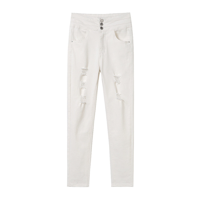S-5XL Custom Lady Skinny Denim Pants Slim High Waist Jeans
