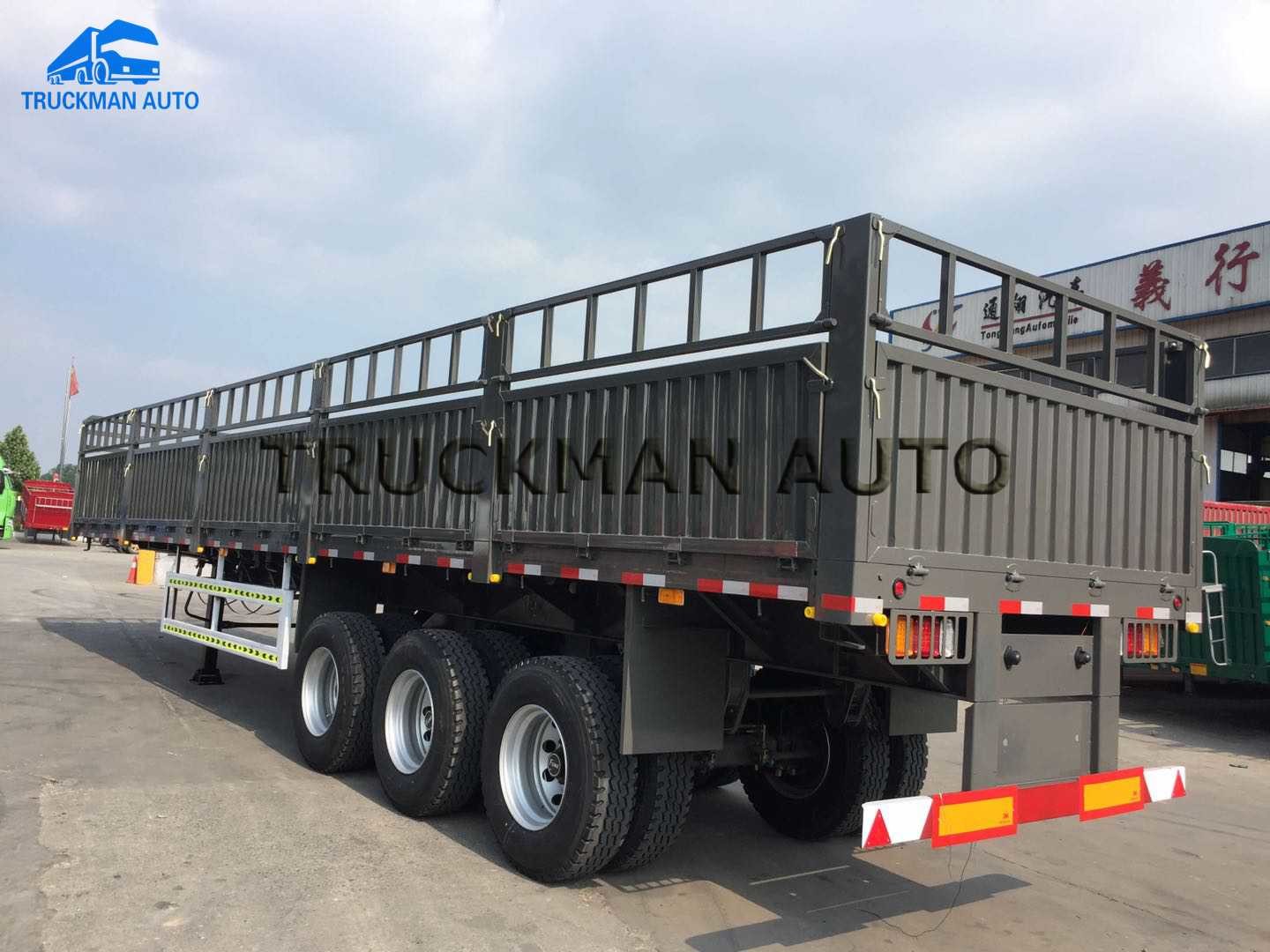 3 Axles Fence Semi Trailer High Tensile Steel Q345 With Linglong Brand Tire