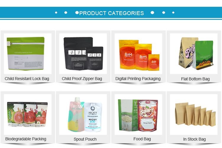 Plastic Packaging Mylar Food Bags Eco Friendly For Candy Gummies Sugar
