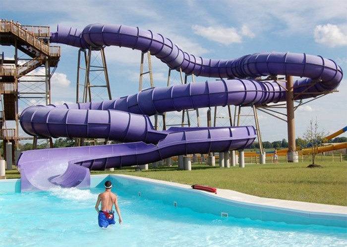 Eco - Friendly Custom Water Slides Funny Amusement Tube Slide 12m Heigth