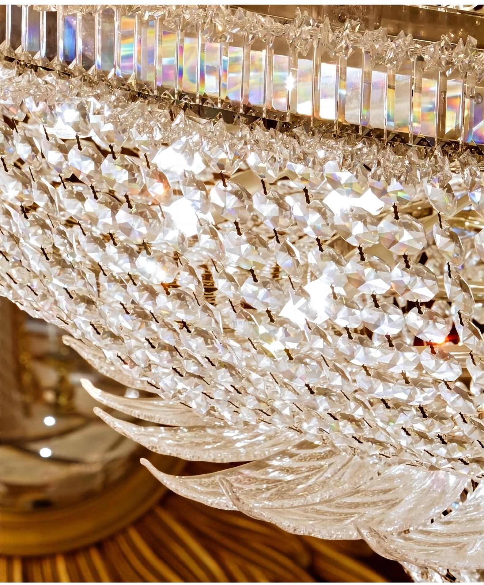 Non Standard Engineering Center Hall Large Chandeliers For Duplex Villa
