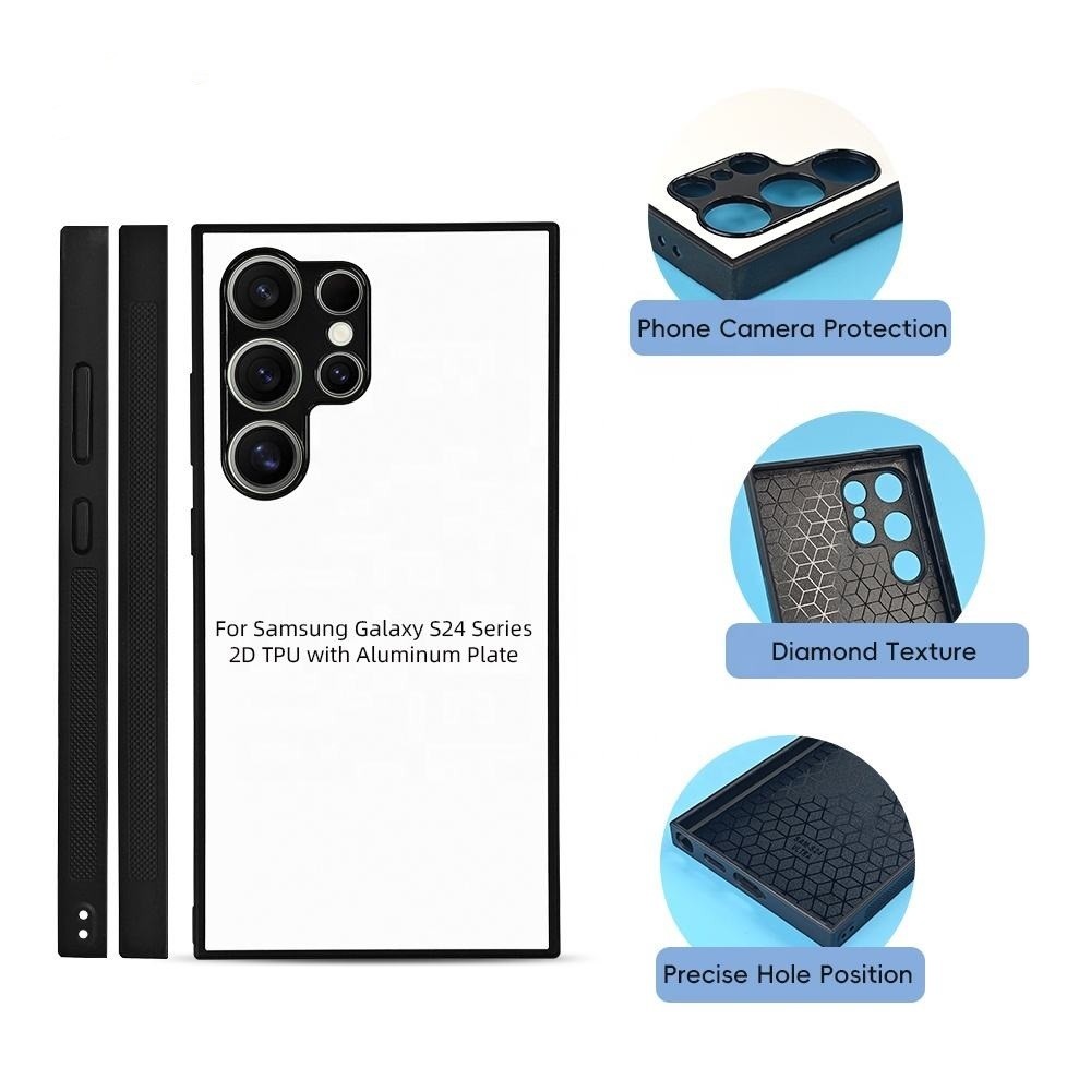 Shockproof 2D Blank TPU PC Sublimation Cellphone Cases for Samsung S24 Ultra Plus