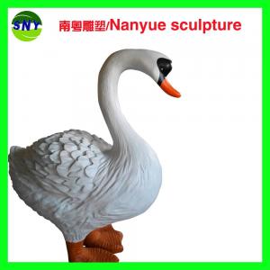 customize size fiberglass animal  statue   swan model as decoration statue in garden /square / shop/ mall
