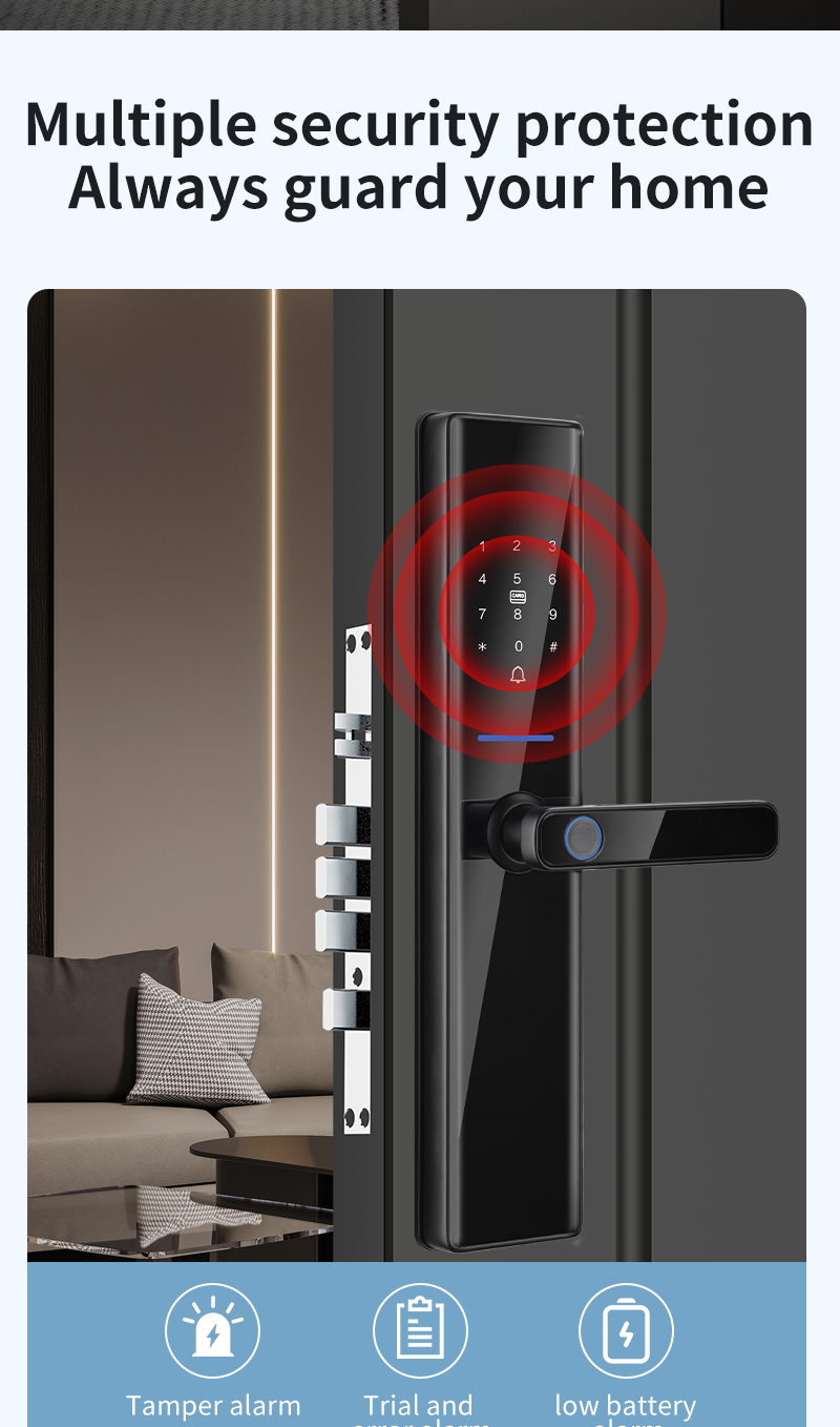 Tuya Wifi TTlock Smart Fingerprint Lock Bloqueio Fingerprint Entry Door Lock