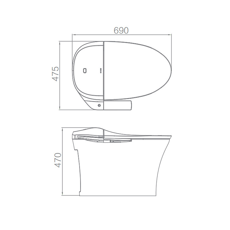 ARROW AKB1303 V6 Smart Sanitary Ware Toilet 1020W 220V 50Hz