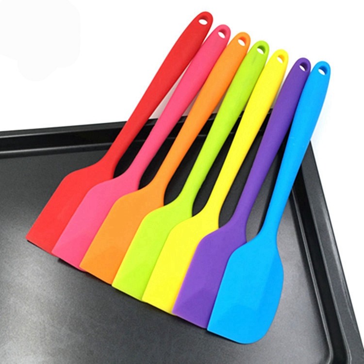 Bakery Equipment Silicone Baking Spatula , Non Fading Silicone Spatula Set