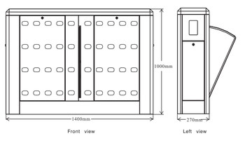 fast lane automatic access control system , flap barrier gates , barrier gates