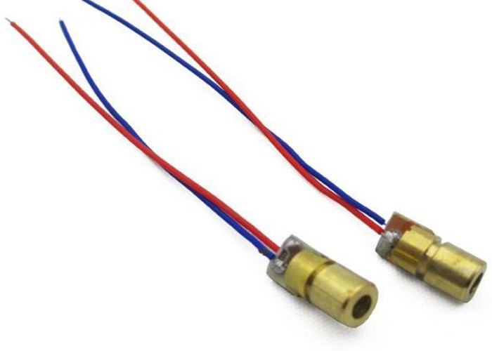 DC 5V Electronic Components , 650nm Laser Diode Module With Red Copper Head Tube