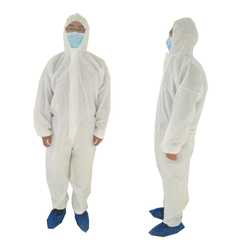 Disease Protection Disposable Chemical Coveralls Bunny Type PPE Breathable White