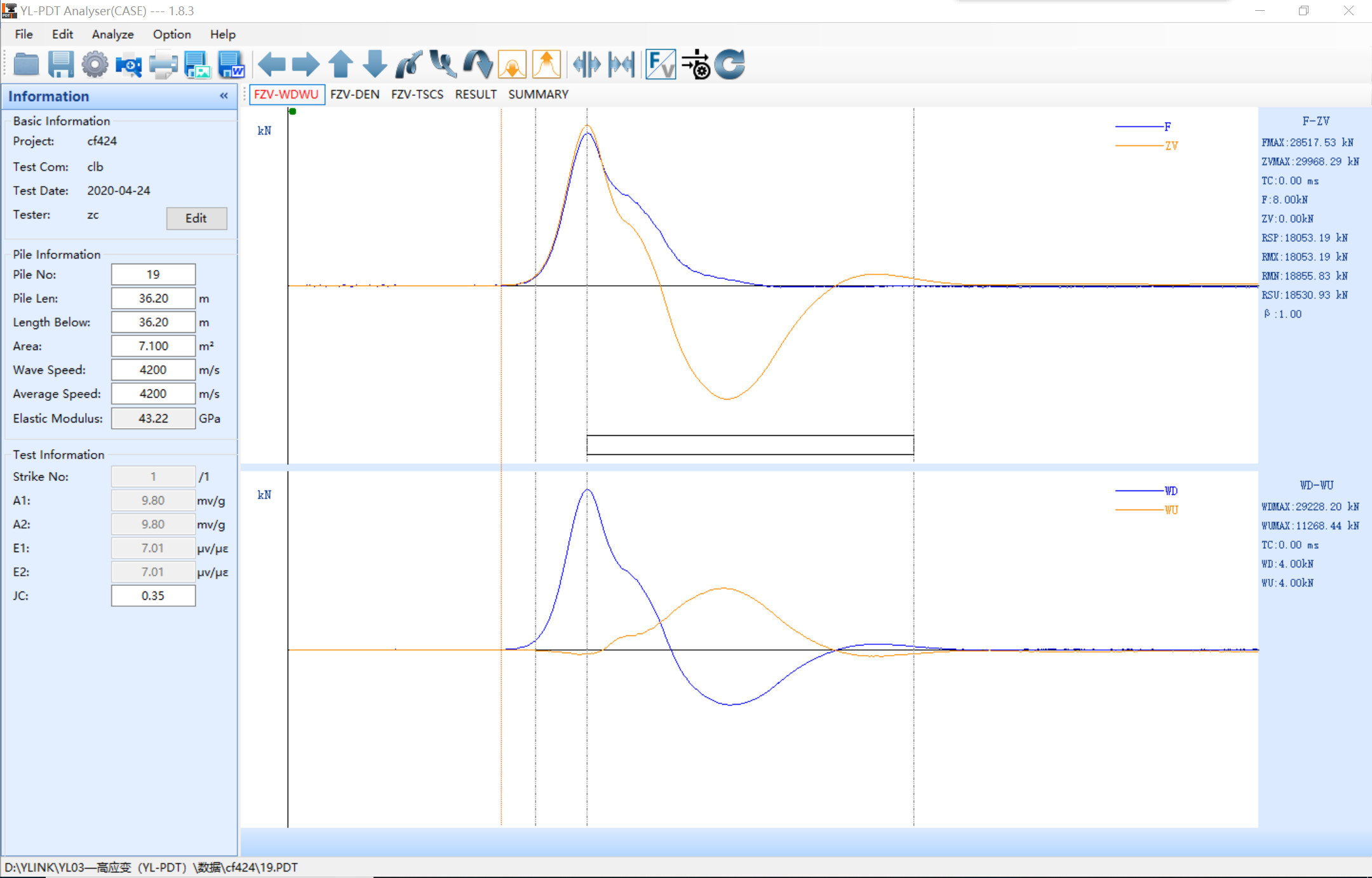 12.6V / 3A Pile Dynamic Analyzer Test Wave Equation Analysis For Pile Driving