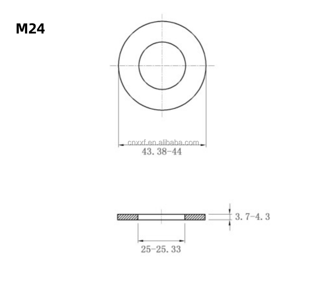 NXF 2507 DIN125 M6-M39 Duplex Stainless Steel Flat Washer Heavy Industry Approved for Flat Surface Durability Enhancement