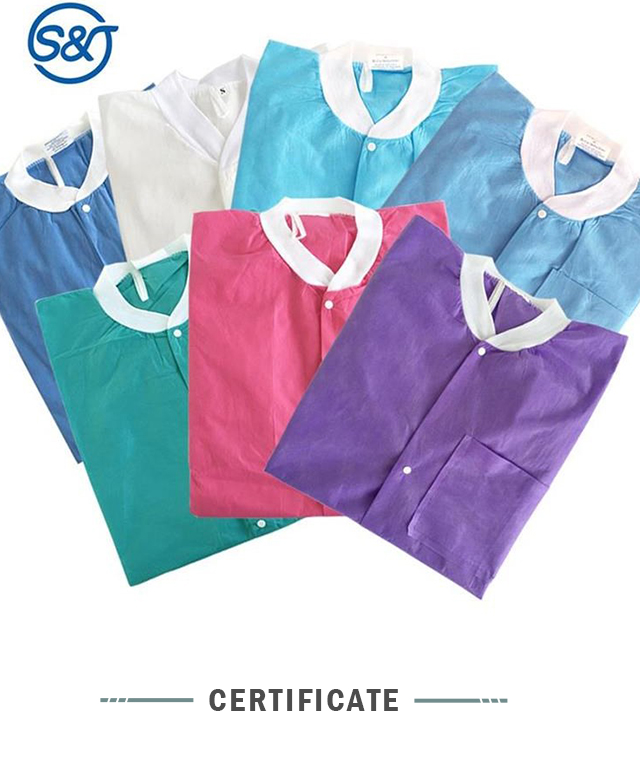 High Quality Laboratory Chemical Medical Uniforms Nurse Fashion Hospital Disposable Lab Jackets