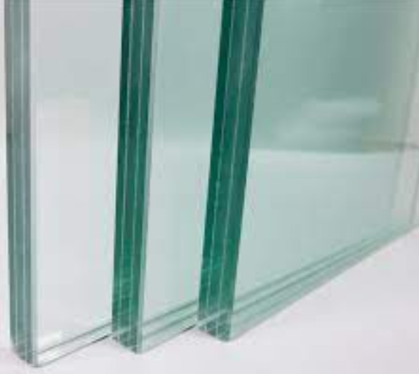 Laminated glass: a durable glass product formed by bonding multiple layers with a strong interlayer. It remains intact u