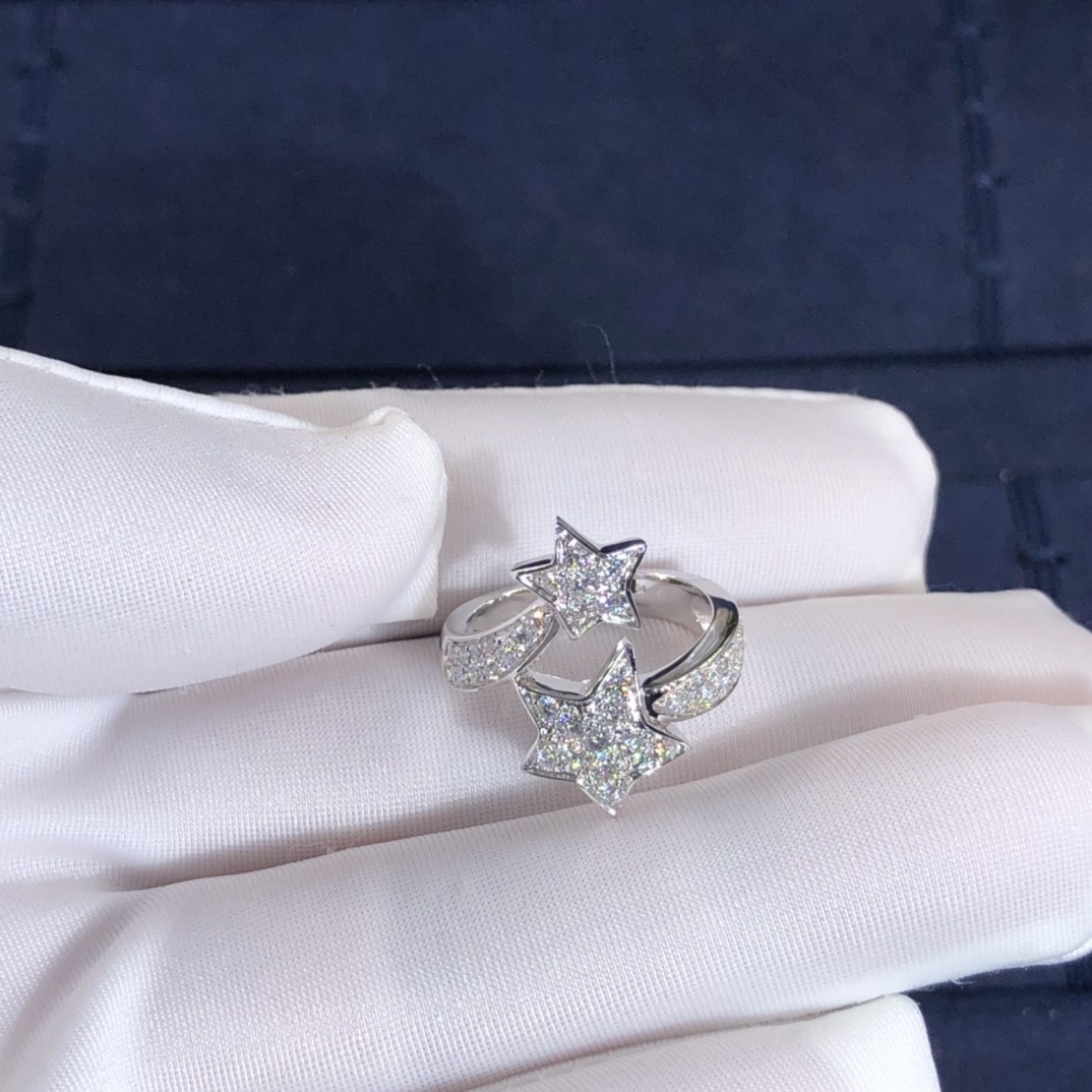 New Fashion Fine Jewelry Pure 18k Gold Jewelry Chane L COMÈTE GÉODE Vvs Natural Diamonds Ring