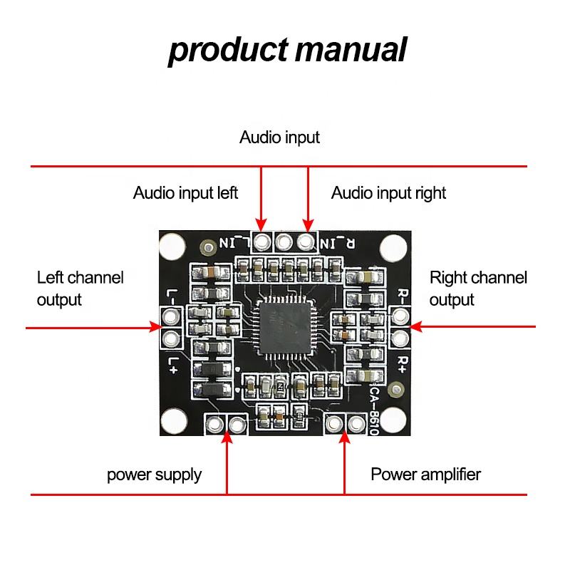 PAM8610 Digital Audio Power Module 2x15W Stereo Class D Amplifier for Active Speaker