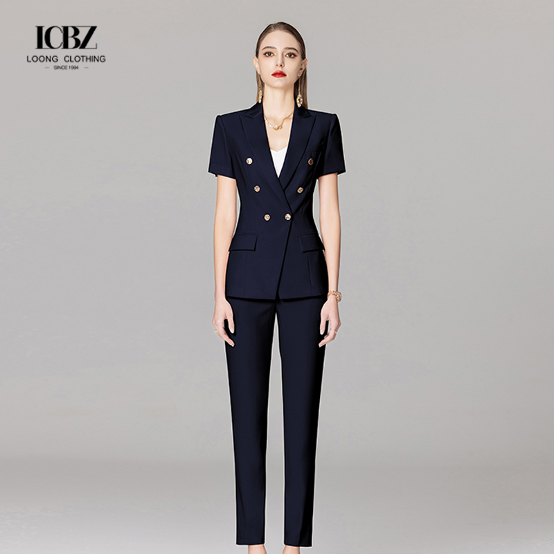 Women's Formal Suit in Slim Fit Polyester Fiber Fabric Office Dress for Ladies