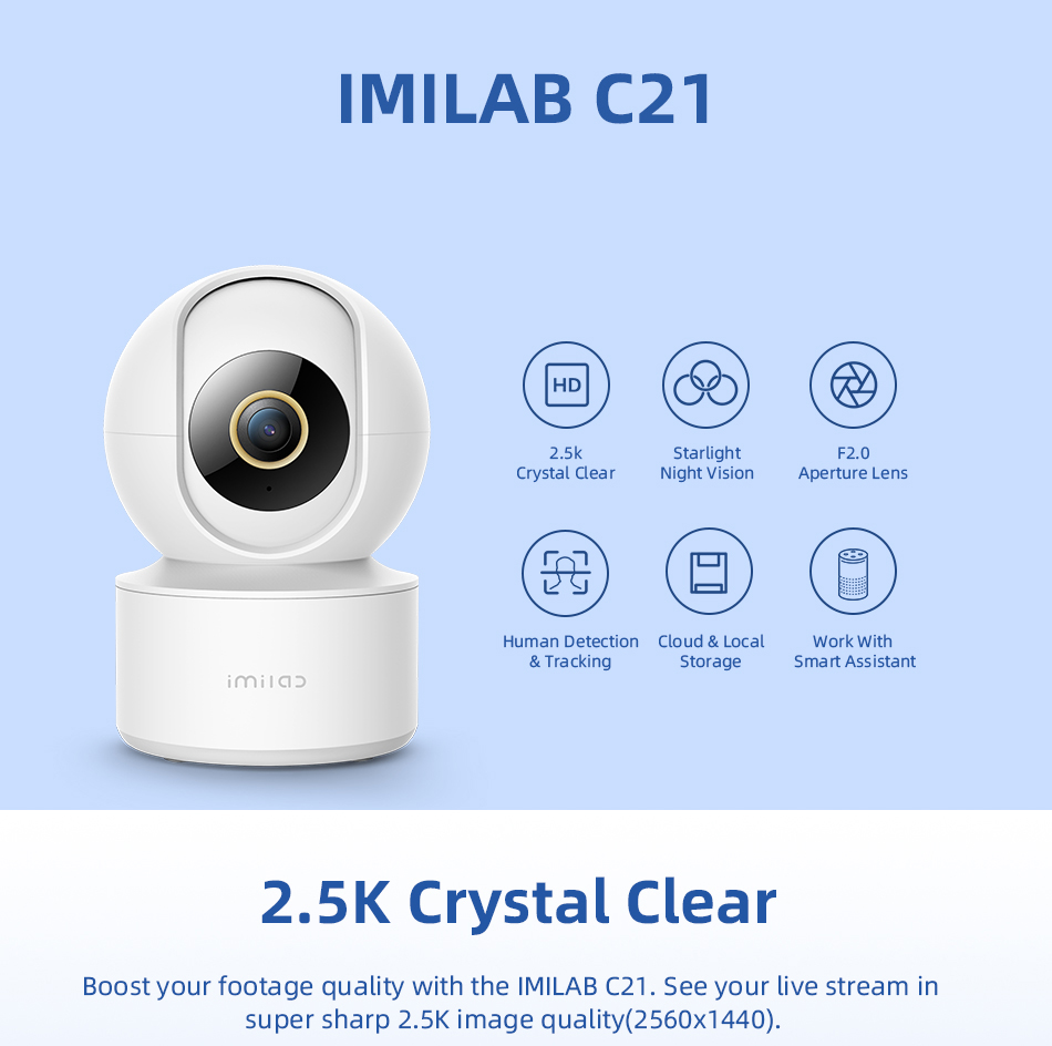 Imilab C21 Camera Multi function Night Vision Human Detection Tracking Security Mini Wireless Camera Xiaomi