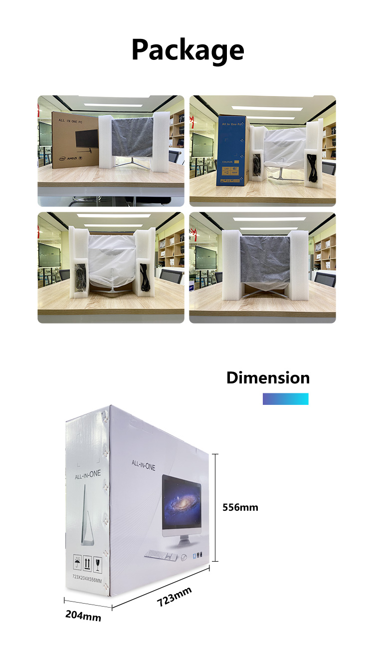 All-in-One PC with Core i3/i5/i7 8GB SSD and 1920x1080 Vertical Viewing Angle 178°