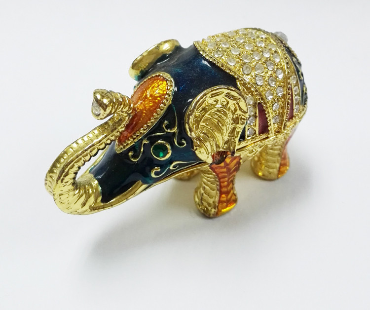 Fashion elephant shaped metal jewelry box custom elephant shaped jewelry box wholesale