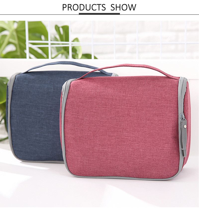 Travel Portable Zipper Polyester Camping Makeup Bag
