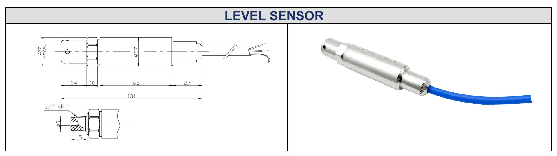 High-Performance Liquid Level Transmitter For Accurate And Stable Measurement Pressure Sensor