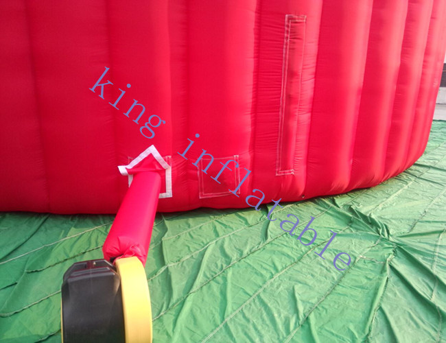 210D Oxford Fabric Dome Inflatable Event Tent White / Red Stitching Structure