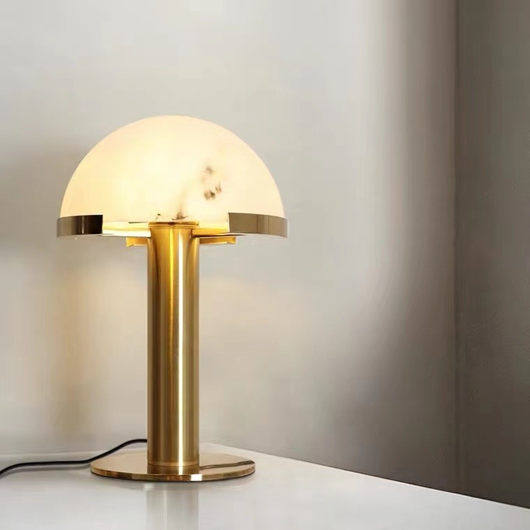 Mushroom Marble Shade LED Brass Sconce unique table lamps