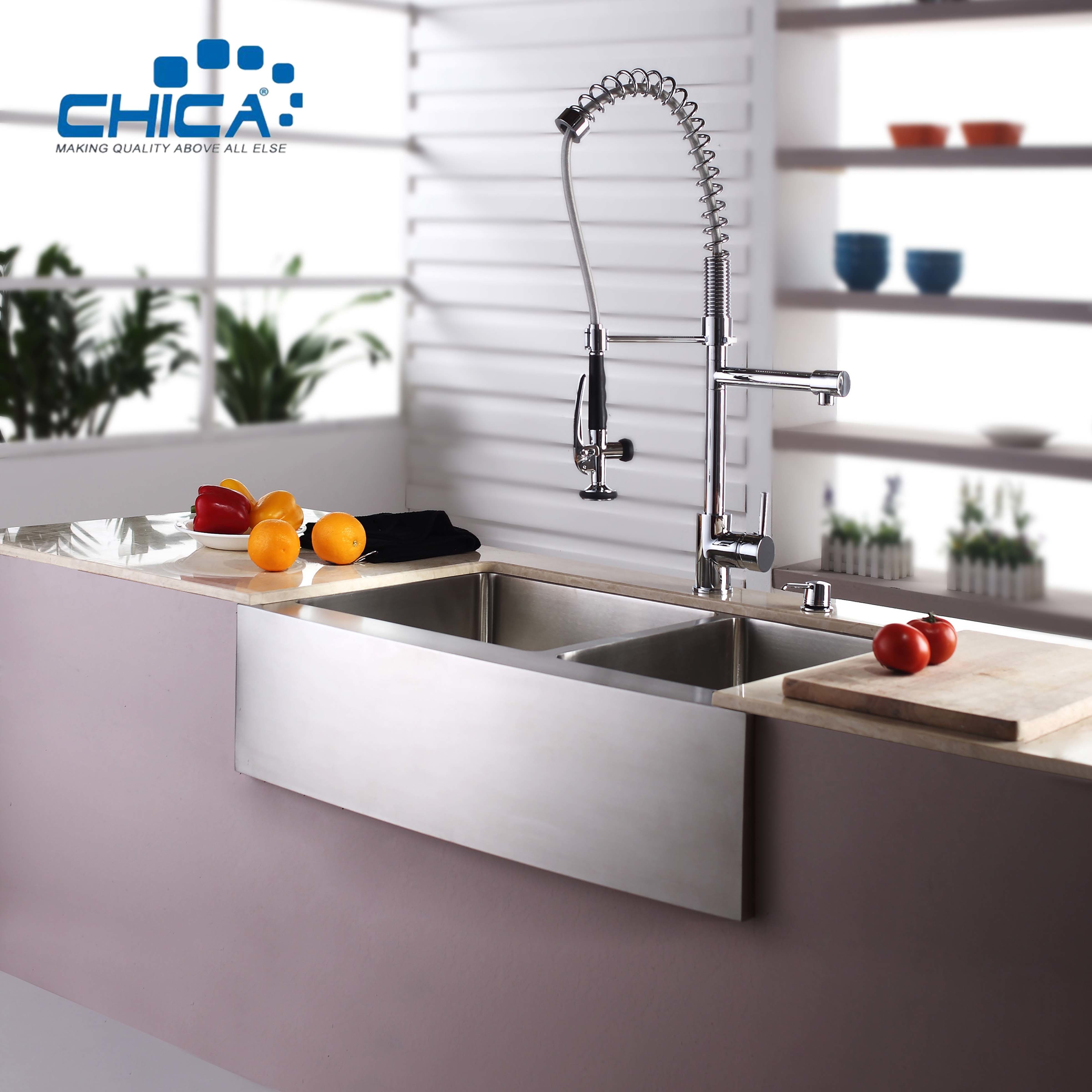 Double Bowl Handmade House Kitchen Sinks Apron Front Stainless Steel Kitchen Sinks