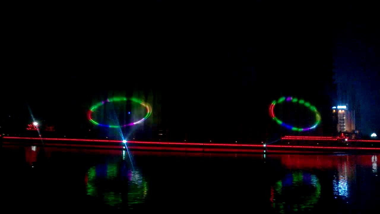 Decorative Water Laser Show , Digital Laser Light Show System On Water Fountain