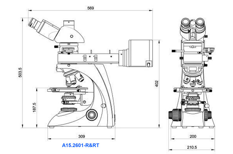 Polarizing Microscope Transmitting Light
