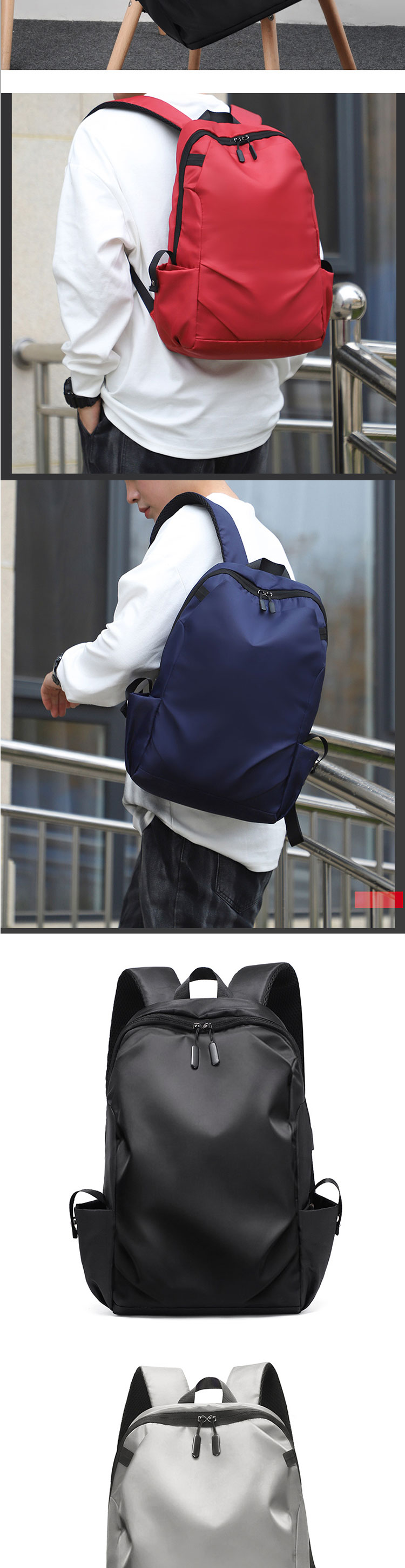 OEM Logo Lightweight Travel Backpack Waterproof Anti Theft Laptop Bag With USB